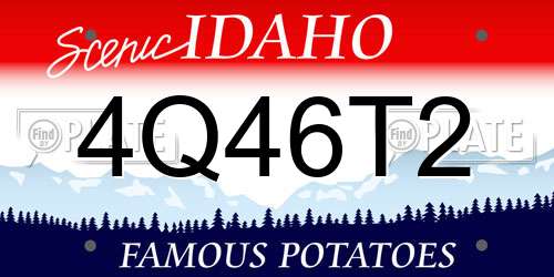4Q46T2 Idaho License Plate