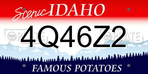 4Q46Z2 Idaho License Plate