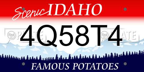 4Q58T4 Idaho License Plate