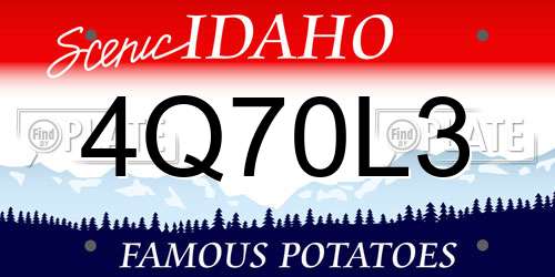 4Q70L3 Idaho License Plate