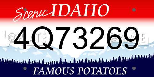 4Q73269 Idaho License Plate