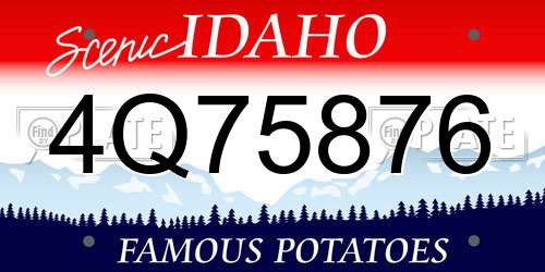 4Q75876 Idaho License Plate