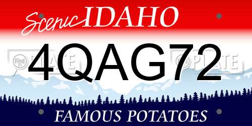 4QAG72 Idaho License Plate