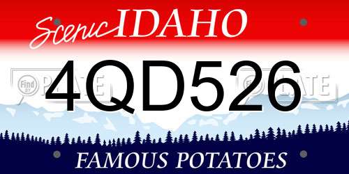 4QD526 Idaho License Plate