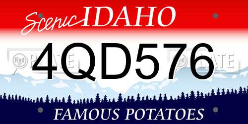4QD576 Idaho License Plate