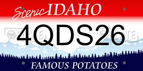 4QDS26 Idaho License Plate