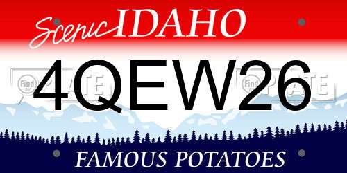 4QEW26 Idaho License Plate