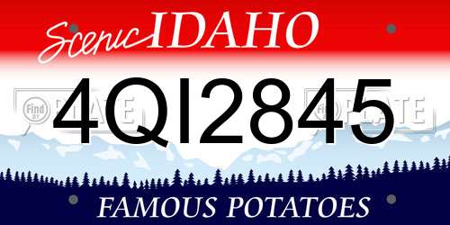 4QI2845 Idaho License Plate