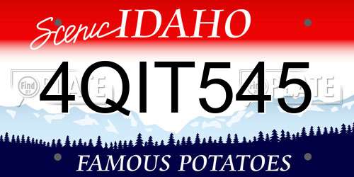 4QIT545 Idaho License Plate