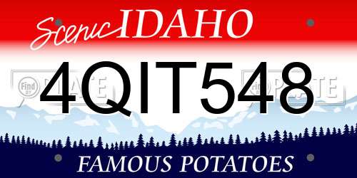 4QIT548 Idaho License Plate
