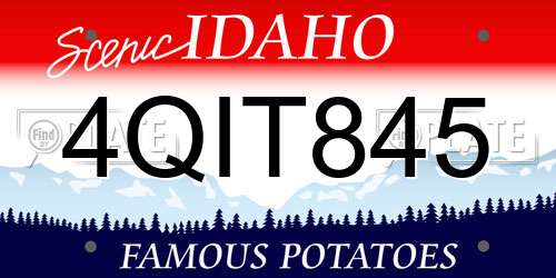 4QIT845 Idaho License Plate