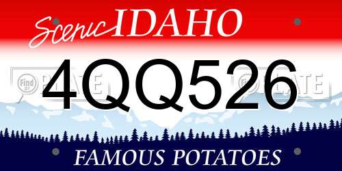 4QQ526 Idaho License Plate