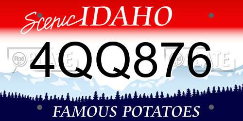 4QQ876 Idaho License Plate