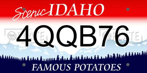 4QQB76 Idaho License Plate