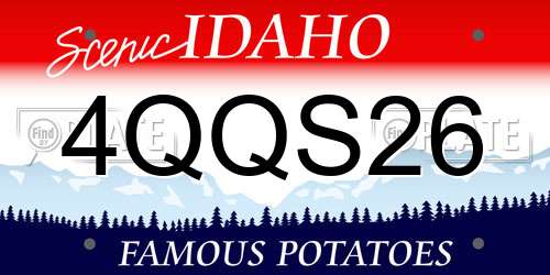 4QQS26 Idaho License Plate