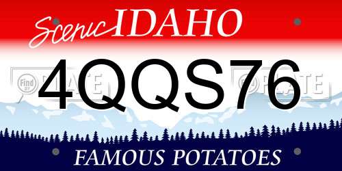 4QQS76 Idaho License Plate