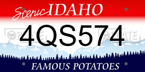 4QS574 Idaho License Plate