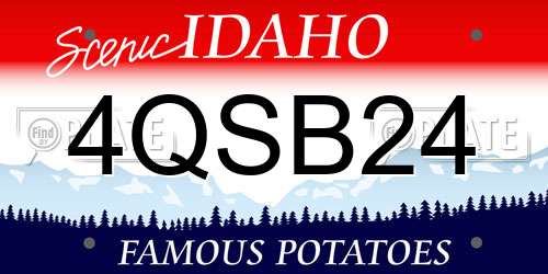 4QSB24 Idaho License Plate