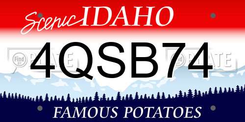 4QSB74 Idaho License Plate
