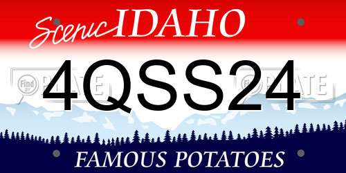 4QSS24 Idaho License Plate