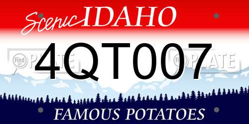 4QT007 Idaho License Plate
