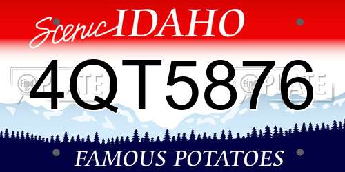 4QT5876 Idaho License Plate