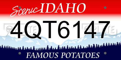 4QT6147 Idaho License Plate