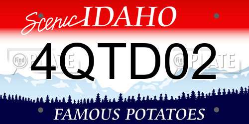 4QTD02 Idaho License Plate