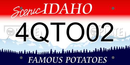 4QTO02 Idaho License Plate