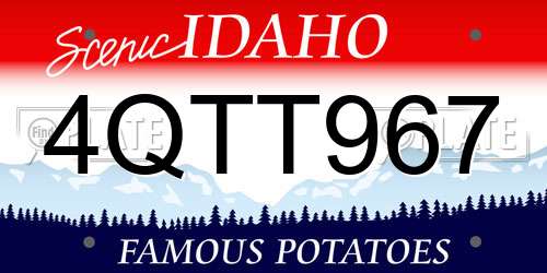 4QTT967 Idaho License Plate