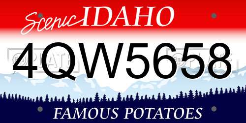 4QW5658 Idaho License Plate