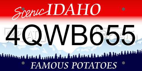 4QWB655 Idaho License Plate