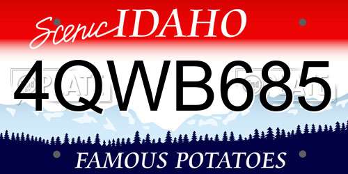 4QWB685 Idaho License Plate