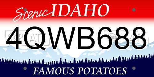 4QWB688 Idaho License Plate