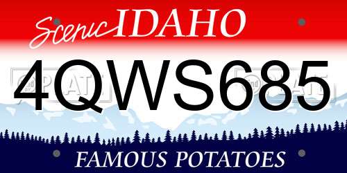 4QWS685 Idaho License Plate