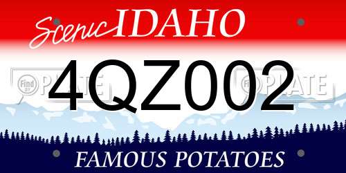 4QZ002 Idaho License Plate