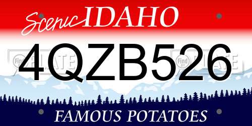 4QZB526 Idaho License Plate