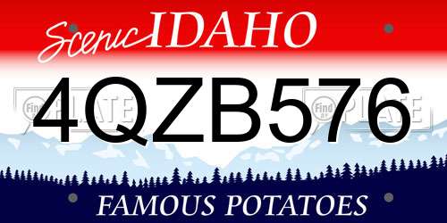 4QZB576 Idaho License Plate