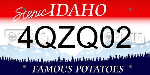 4QZQ02 Idaho License Plate