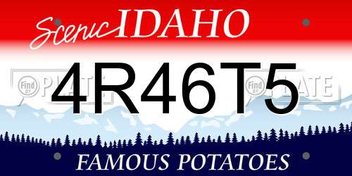 4R46T5 Idaho License Plate