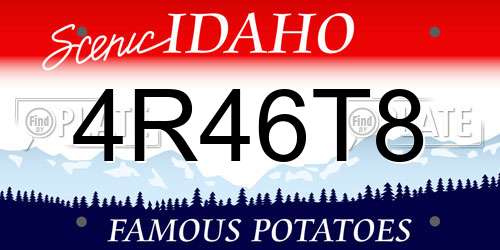 4R46T8 Idaho License Plate