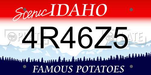 4R46Z5 Idaho License Plate