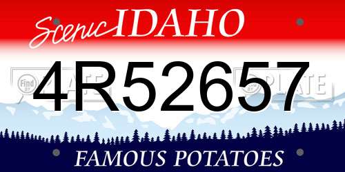 4R52657 Idaho License Plate