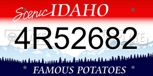4R52682 Idaho License Plate