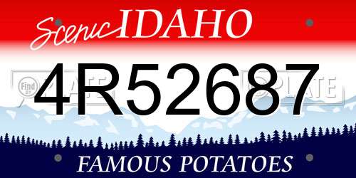 4R52687 Idaho License Plate