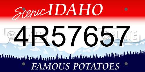 4R57657 Idaho License Plate