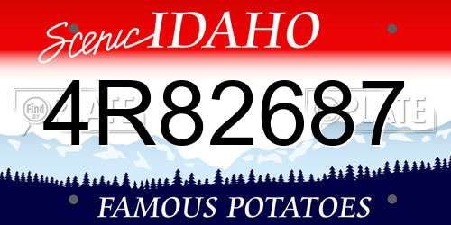 4R82687 Idaho License Plate