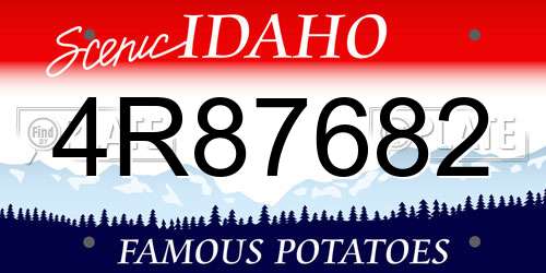 4R87682 Idaho License Plate