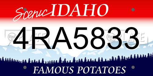 4RA5833 Idaho License Plate