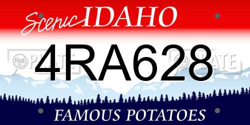 4RA628 Idaho License Plate